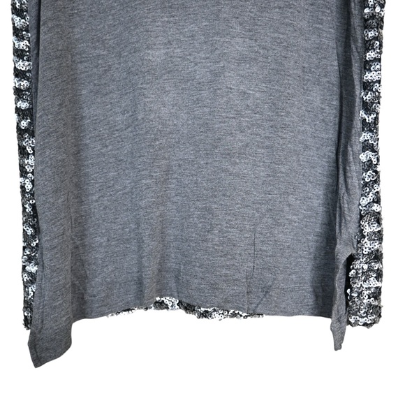 Banana Republic Women's M Silver Gray Sequin Sleeveless Dressy Lined V-Neck Top - Picture 7 of 10
